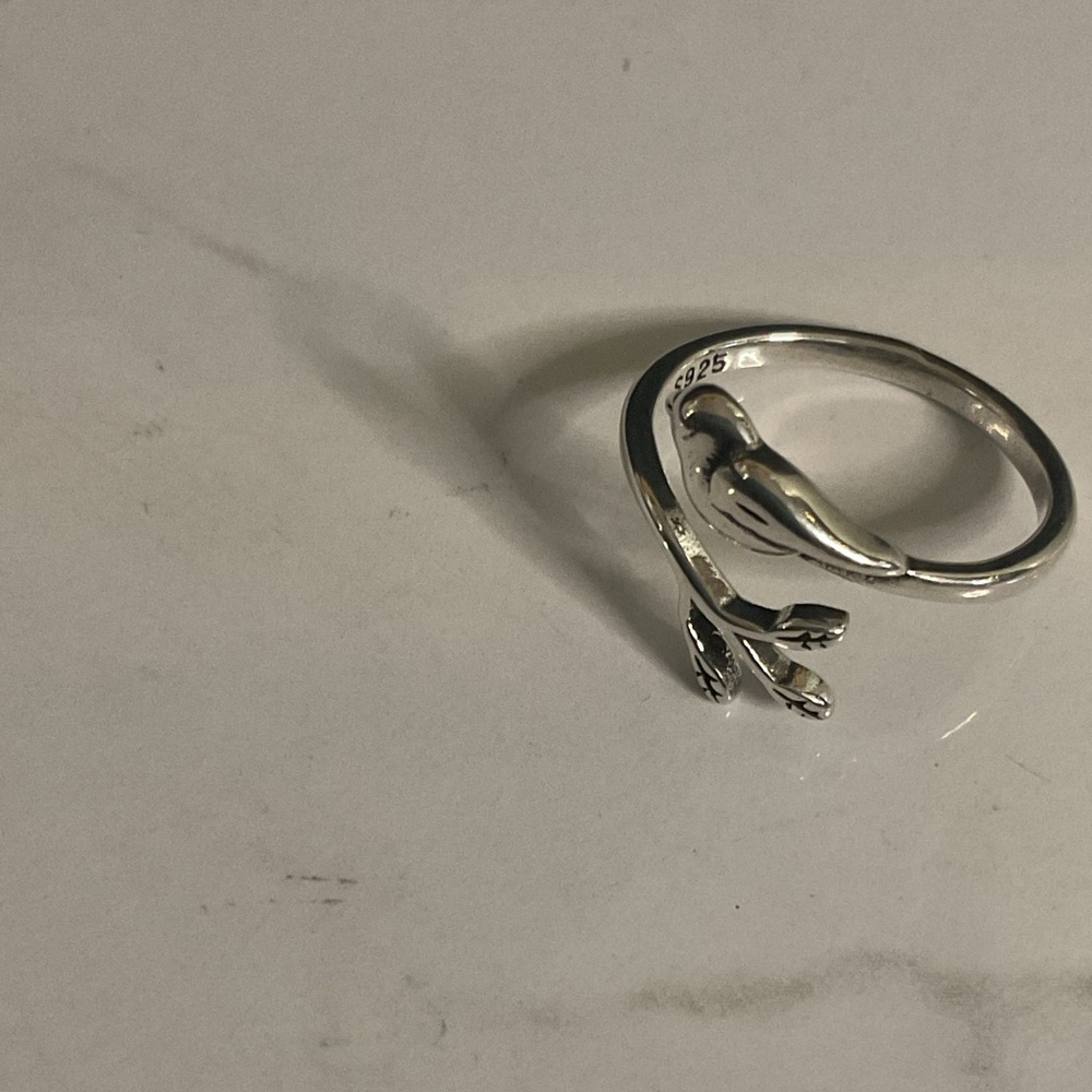 🐘🐘 925 Sterling Silver Bird Adjustable Ring - Picture 8 of 10